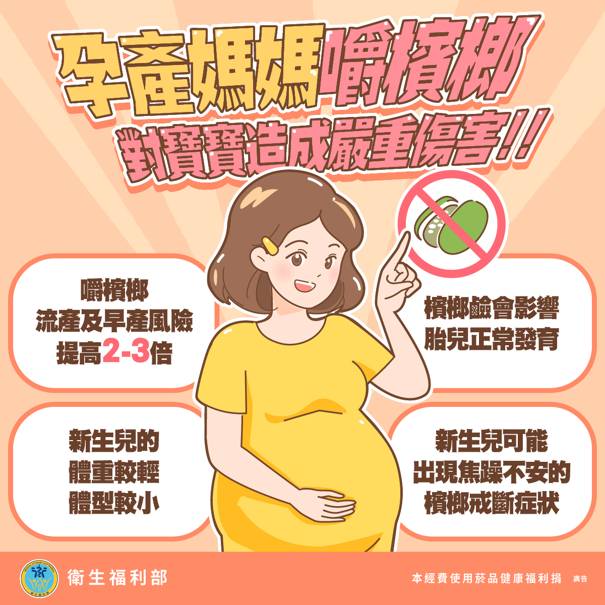 寶貝愛健康，孕媽咪不嚼檳！